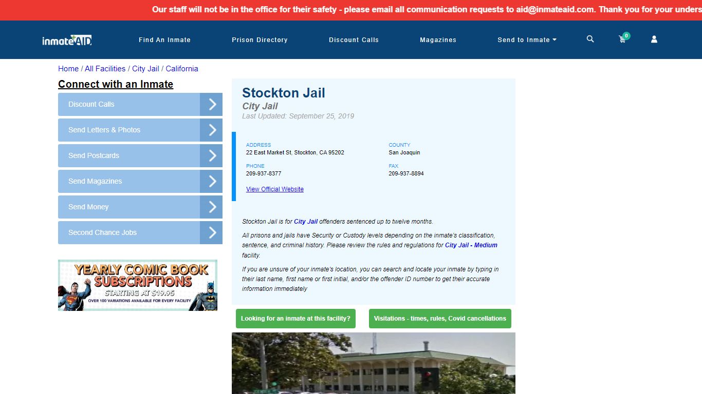 Stockton Jail | Inmate Locator