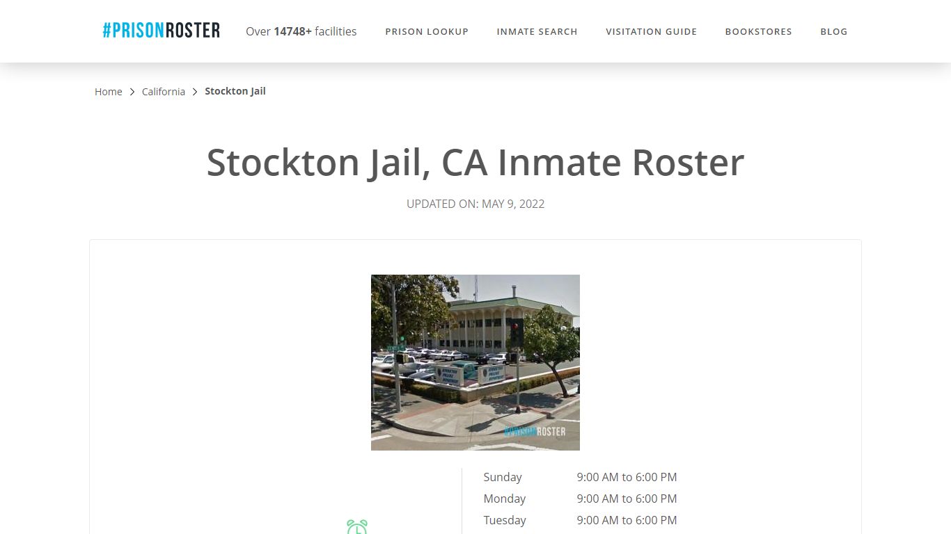 Stockton Jail, CA Inmate Roster - Nationwide Inmate Search